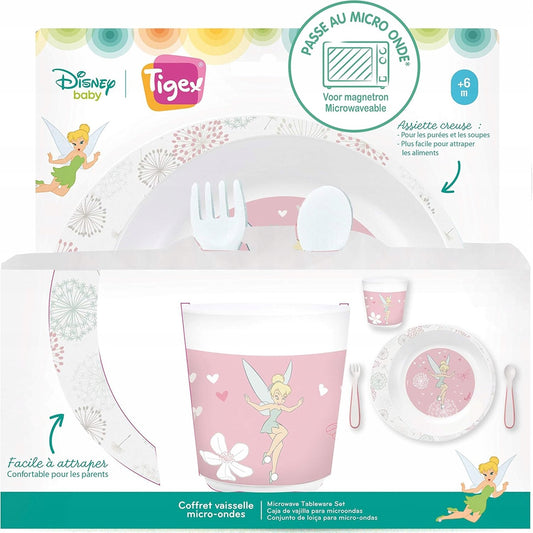 DISNEY BABY Tigex set di stoviglie Tinkerbell 4 pezzi.