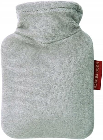 HUGO FROSCH mini borsa dell'acqua calda 0,2 l con copertura in velluto 10,7 x 16 cm