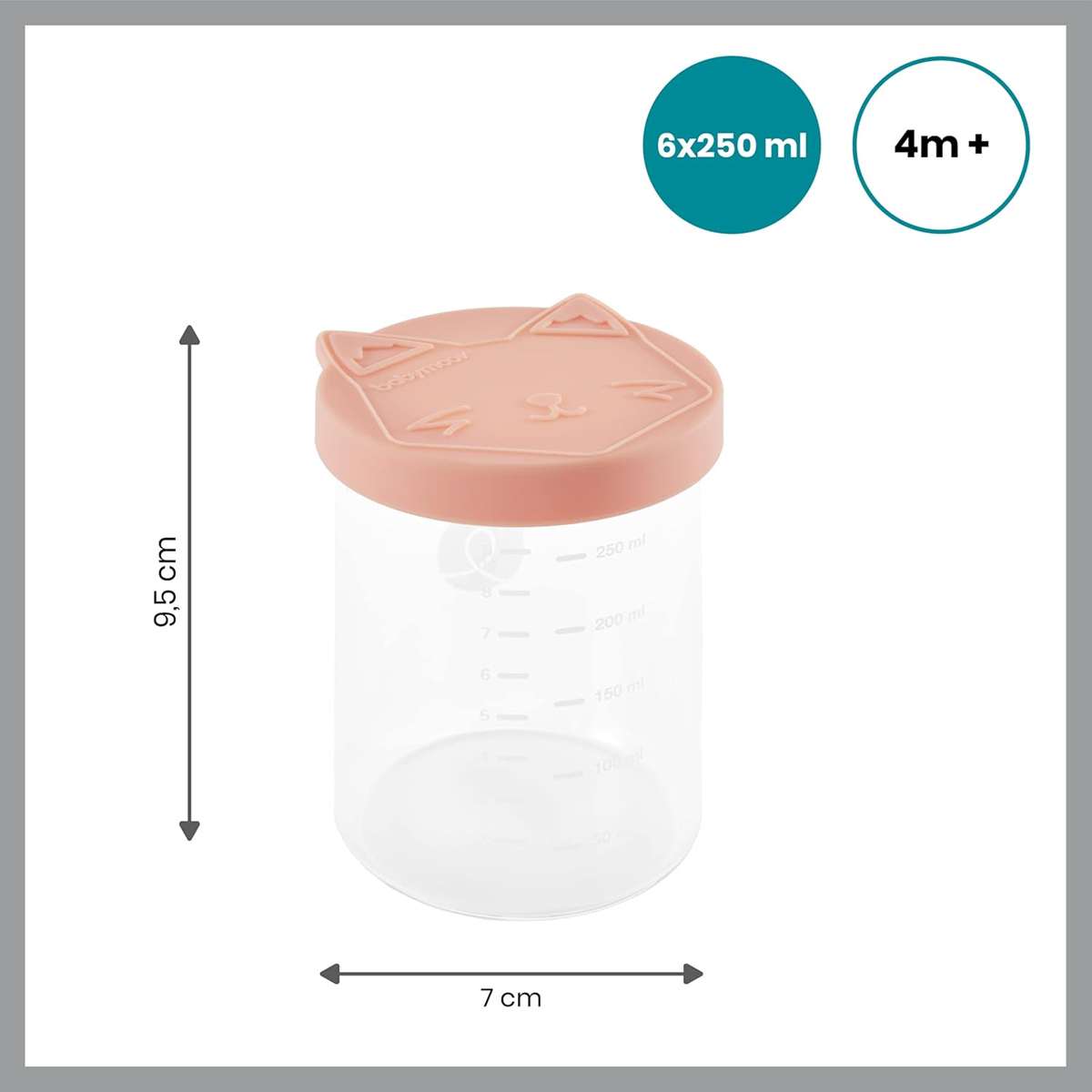 BABYMOOV ISY BOWLS SKLENENÉ nádoby 6x250ml