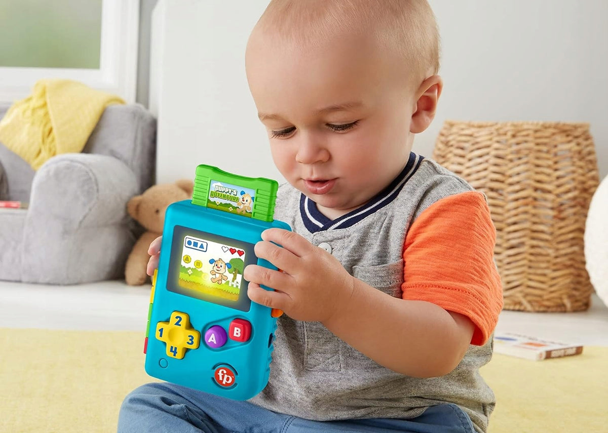 FISHER-PRICE Lil Gamer interaktywna konsola retro J.NIEMIECKI – zdjęcie produktu 5