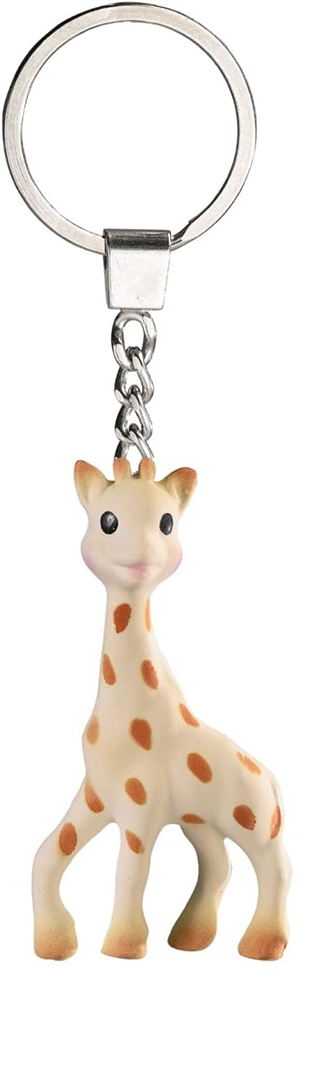 GIRAFFA SOPHIE massaggiagengive naturale SO PURE 18CM + portachiavi