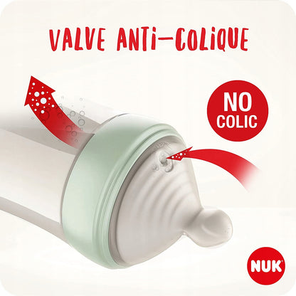 NUK Nature Sense Flaschenset 260 ml, 150 ml + Schnuller