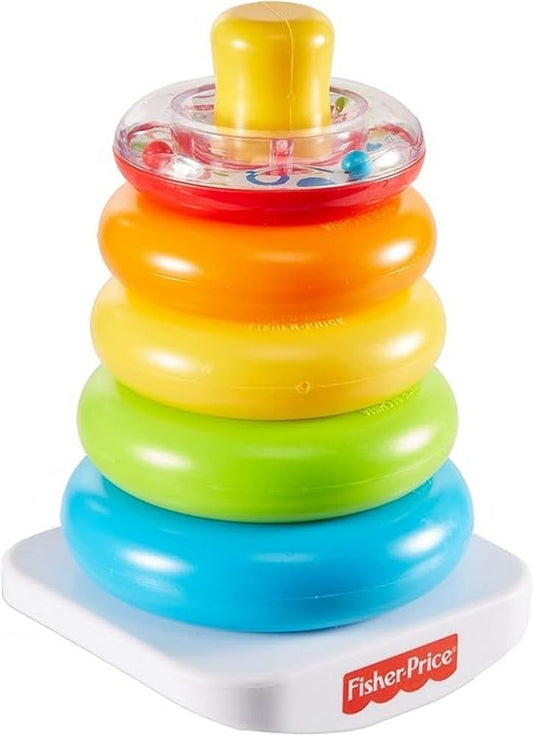 FISHER-PRICE Rock-a-Stack piramida z grzechotką 5 kółek 20 cm