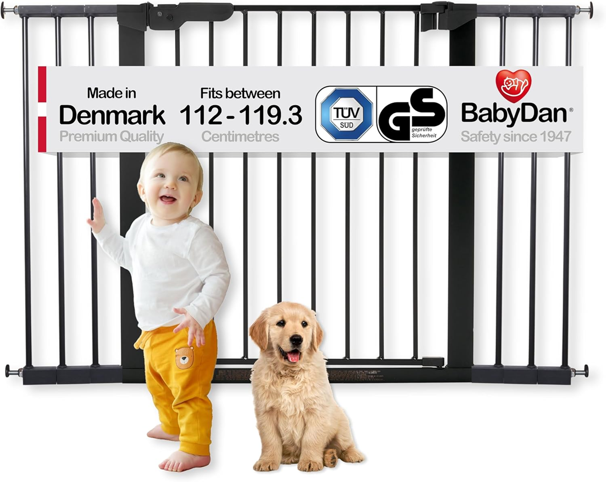 BABY DAN PREMIERE cancello per scale montaggio senza fori 112-119,3