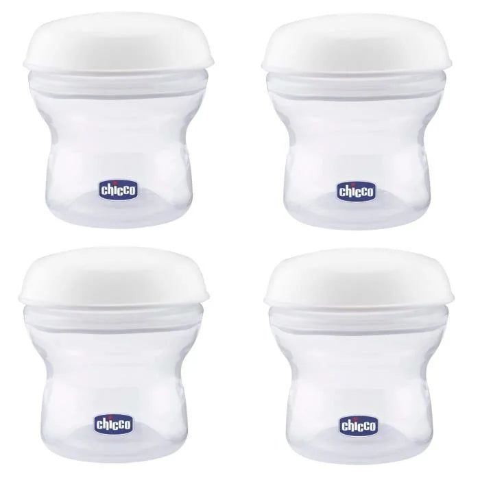 CHICCO pojemniki na mleko 4 x 150 ml + smoczek z nakrętką – zdjęcie produktu 5