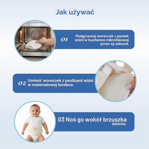 BABYJEM fascia con termoforo ai noccioli di ciliegia bianca
