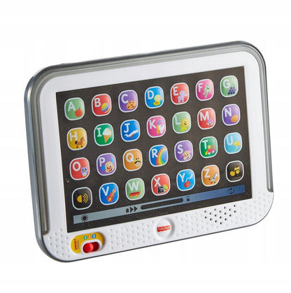 FISHER-PRICE tablet interaktywny J.NIEMIECKI z literami alfabetu, dźwiękami i muzyką dla dzieci 12-36 m