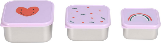LASSIG Snackbox boîtes à goûter en acier x3