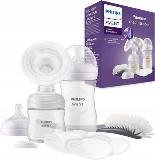 PHILIPS AVENT Natural SCF430/60 manuální odsávačka mateřského mléka + příslušenství