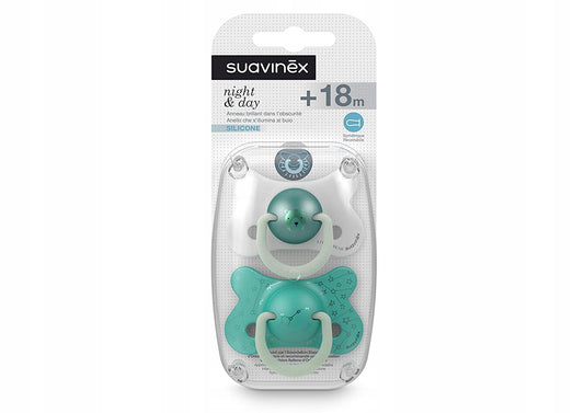 SUAVINEX smoczek Day&Night x2 silikon 18m+ ŚWIECĄ