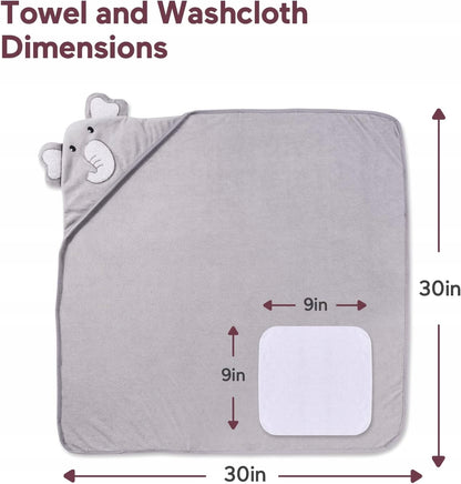 MOMCOZY toallas con capucha x2 76x76 + 6 paños de lavado 24x24 para bebés