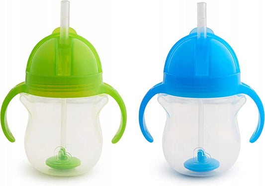 MUNCHKIN Tip&Sip lekvrije beker 6 maanden+ 207ml verzwaarde rietje x2