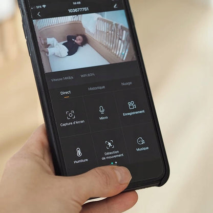 BEABA Zen Premium baby monitor telecamera 360° Full HD applicazione