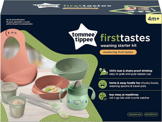 TOMMEE TIPPEE zestaw naczyń i dodatków 8el. first tastes dla niemowląt 4m+ BPA/BPS free