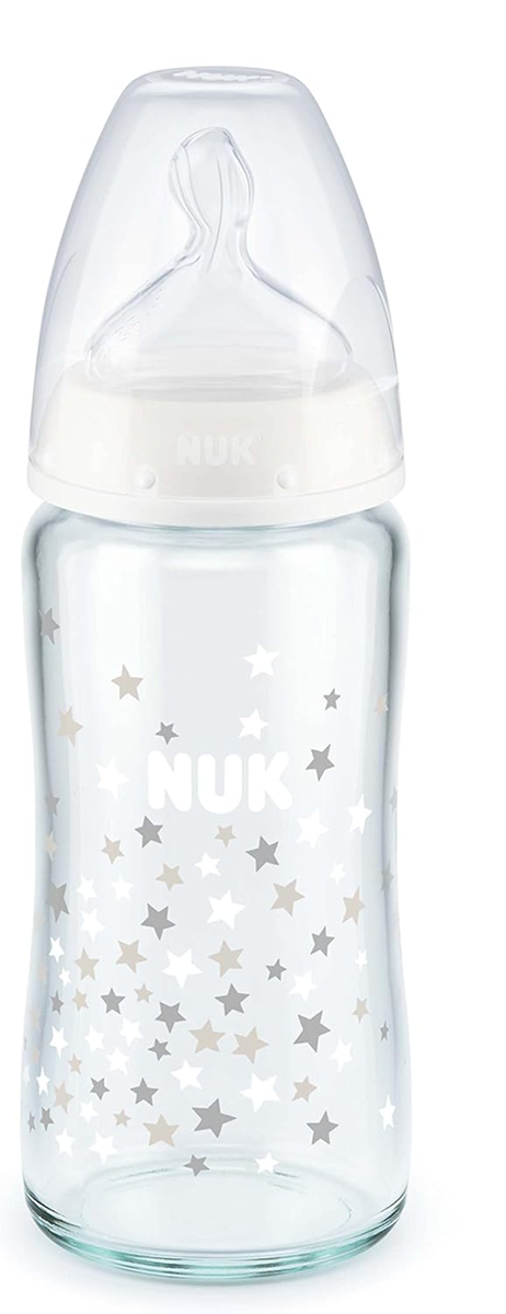 NUK First Choice+ szklana butelka 240 ml 0-6 m smoczek M wskaźnik temperatury