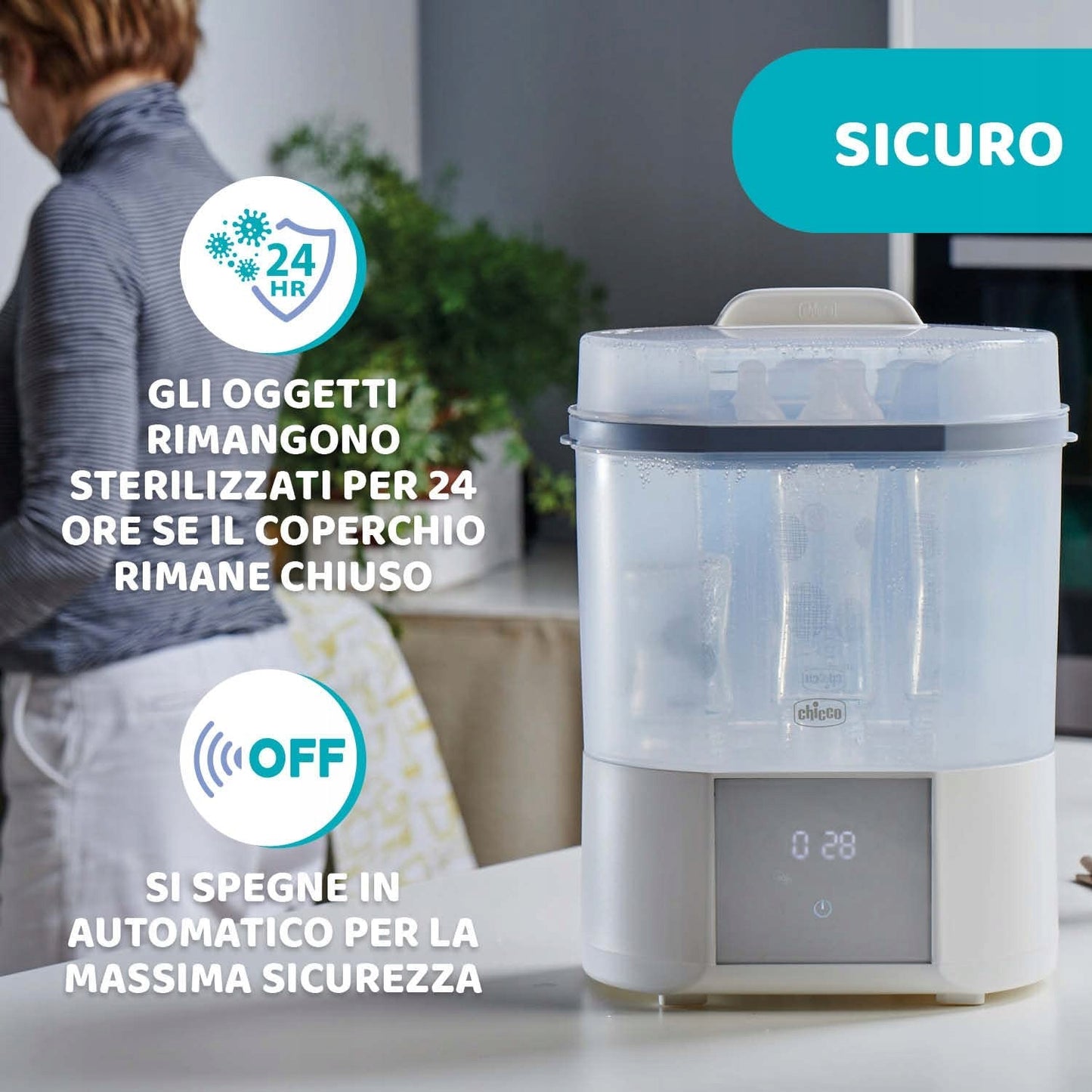 CHICCO sterylizator parowy z suszarką All in One – zdjęcie produktu 10