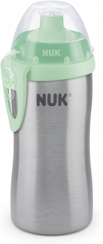 NUK Junior Cup EDELSTAHL-Flasche Push-Pull-Trinktülle 215 ml