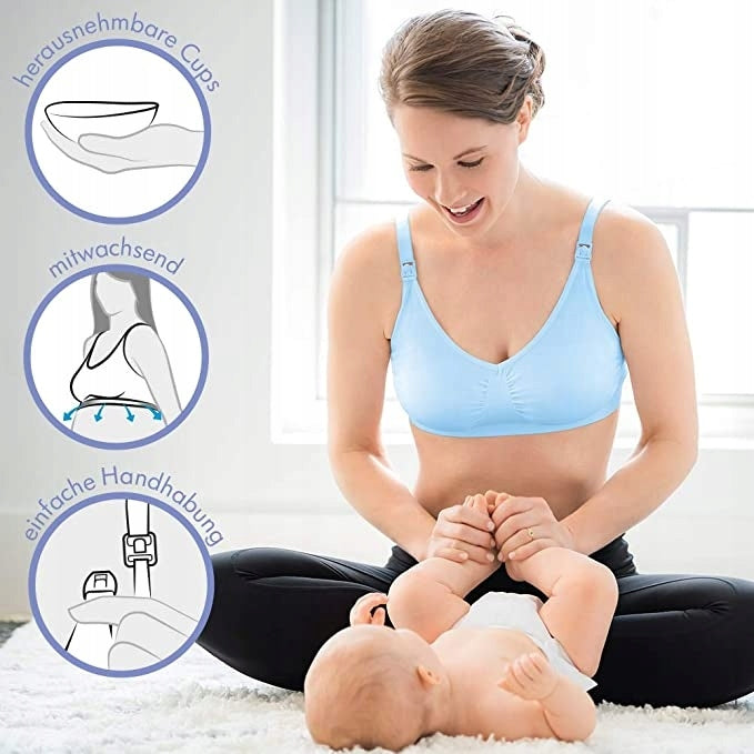 MEDELA sujetador de lactancia COMFORT + discos absorbentes talla S