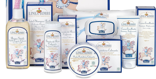 HELAN Linea Bimbi zestaw do pielęgnacji dziecka SZAMPON KREMY PUDER CHUSTECZKI