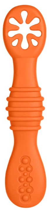 VICLOON Sticky Spoon cuillère en silicone 2,5 x 10 cm 4 m+ orange