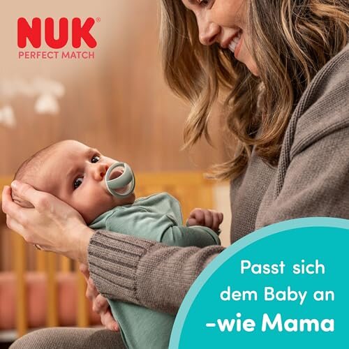 NUK Perfect Match succhietti 0-6 mesi, 2 pezzi, verde/blu