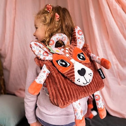 DEGLINGOS mochila de peluche para preescolar CIERVO 26 x 36 cm