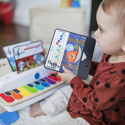 HAPE BABY EINSTEIN pian electric din lemn cu atingere + 5 carduri muzicale