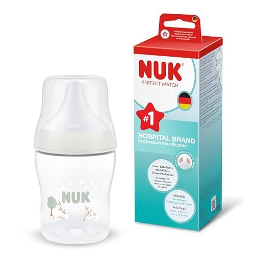 NUK Perfect Match butelka antykolkowa 150 ml od 0 mies. Owieczki – Owieczki stan nowy Spokojne karmienie i nauka…