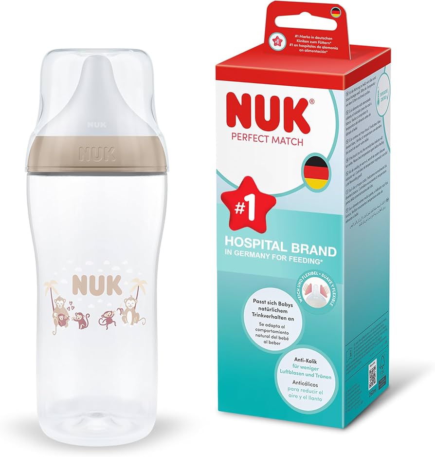 NUK Perfect Match butelka antykolkowa 360 ml 8m+ – Tęcza stan nowy NUK Perfect Match butelka antykolkowa 360 ml od 8 mies –…