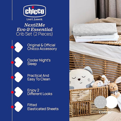 CHICCO NEXT2ME prostěradlo do postýlky x2 50x83cm