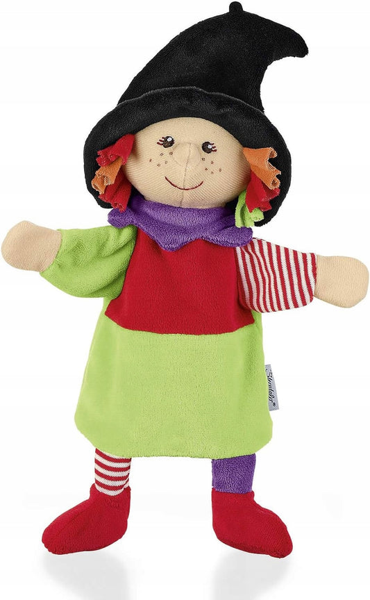 STERNTALER pluszowa pacynka do odgrywania ról CZAROWNICA 22 cm "N, kolorowa pacynka z poliestru dla dzieci 0+