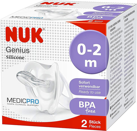 NUK Genius Medic Pro smoczek uspokajający x2 0-2msc