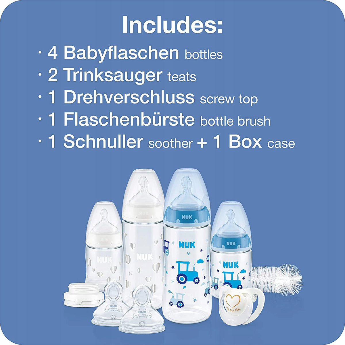 NUK štartovacia sada Perfect Start anti-colic KONTROLA TEPLOTY