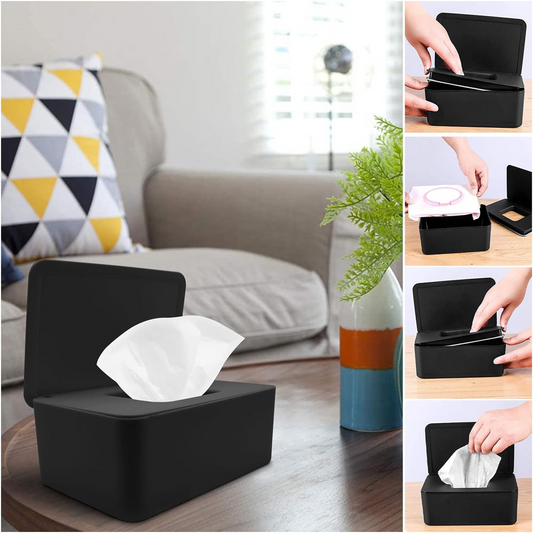 AOHCAE contenitore per salviette umidificate con guarnizione e coperchio 12 x 18,5 x 7 cm