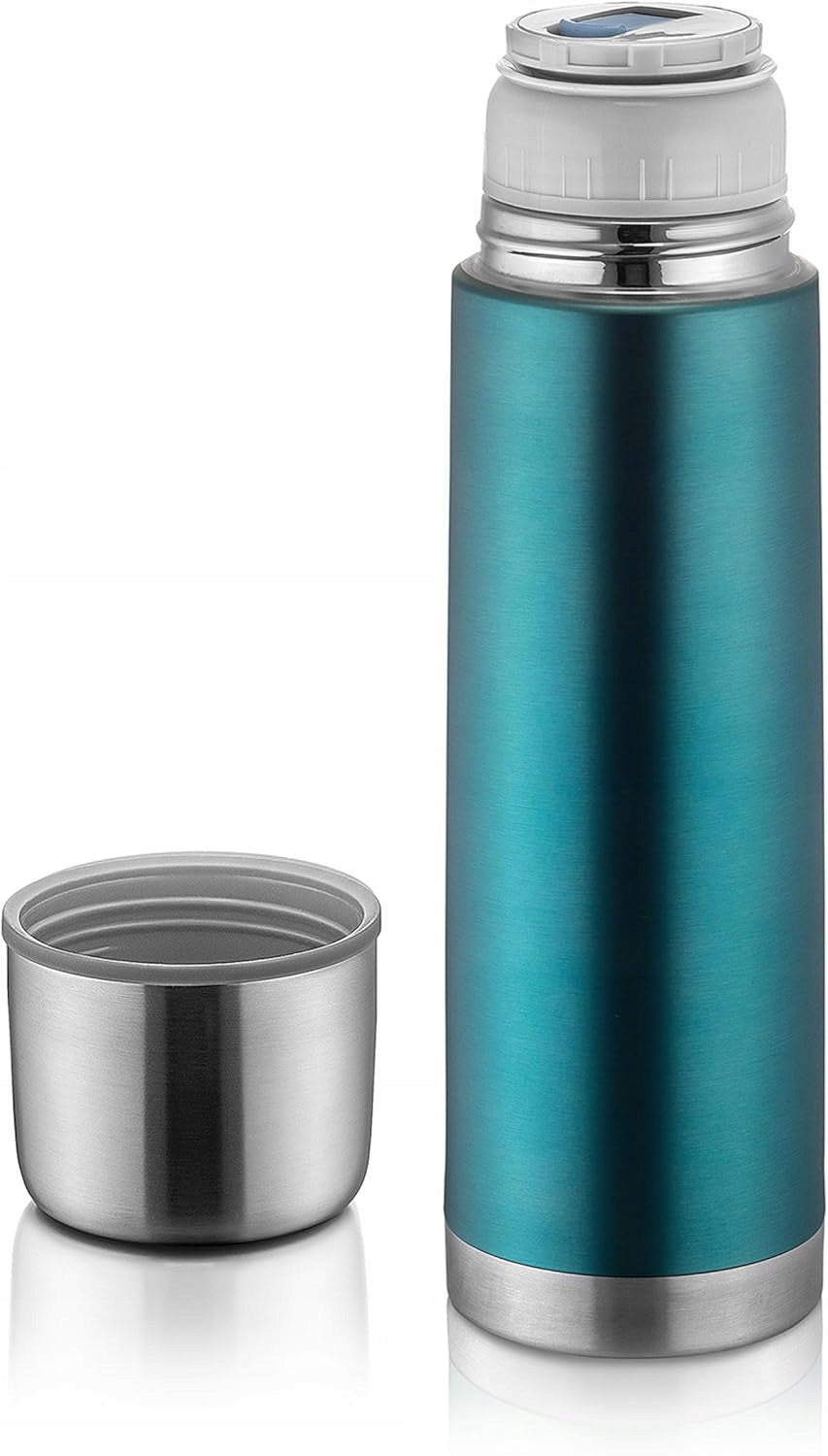 REER Colour termos ze stali nierdzewnej 450 ml zielony, stalowy termos z kubkiem