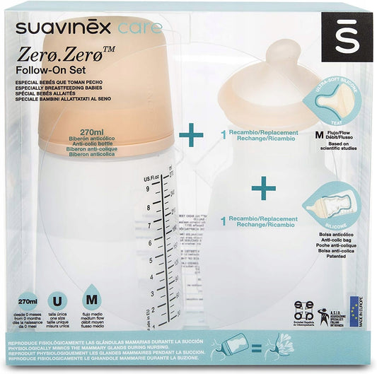 SUAVINEX zestaw startowy ZERO ZERO 270ml