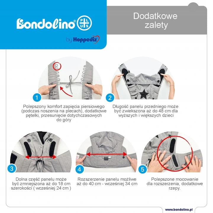 HOPPEDIZ Bondolino Plus nosidełko ergonomiczne – zdjęcie produktu 4
