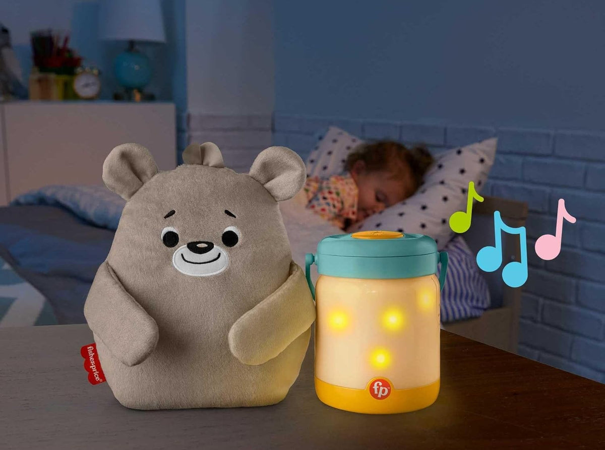 FISHER-PRICE peluche calmante suoni proiettore luce con lucciole