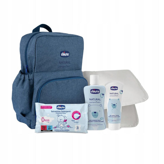 CHICCO Natural rugzak tas voor luiers en accessoires + cosmetica