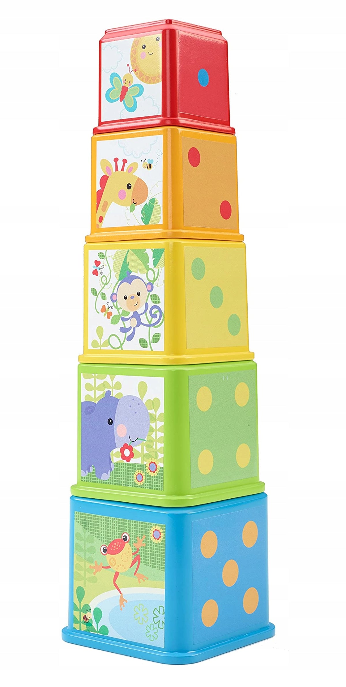 FISHER-PRICE pyramide à empiler avec animaux 5 pièces 6m+