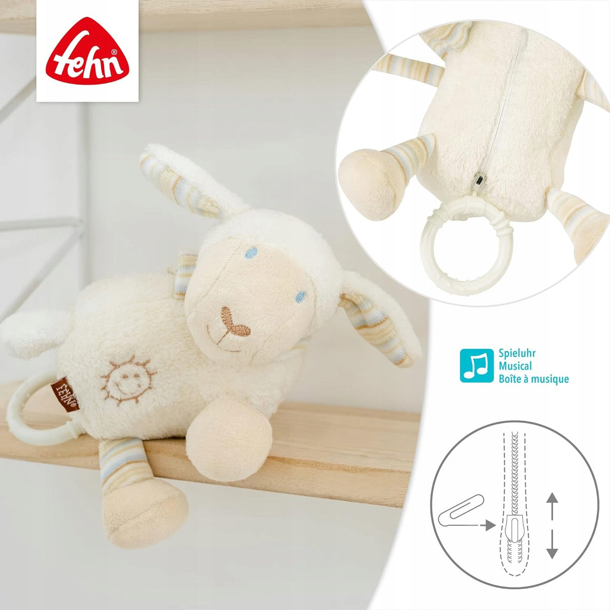 FEHN Baby Love zawieszka OWCA z pozytywką – zdjęcie produktu 4
