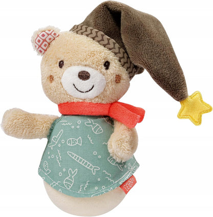 FEHN Beer Bruno tuimelfiguur 14 cm met rammelaar