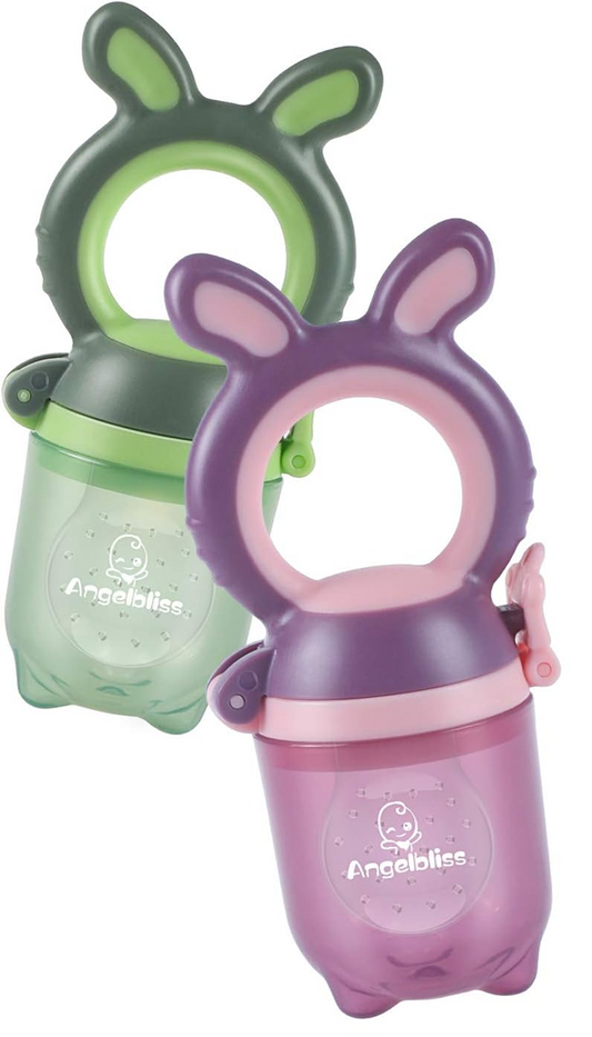 ANGELBLISS gryzak podajnik na owoce dla dzieci 3-12m 2 sztuki 6 ustników