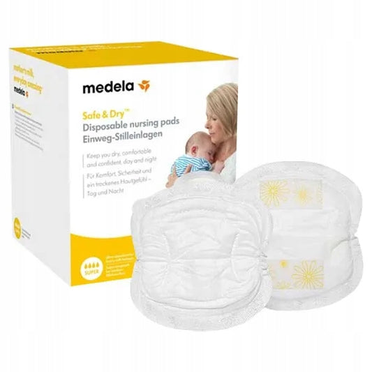 MEDELA Safe&Dry wkładki laktacyjne x30, jednorazowe superchłonne wkładki dla karmiących mam