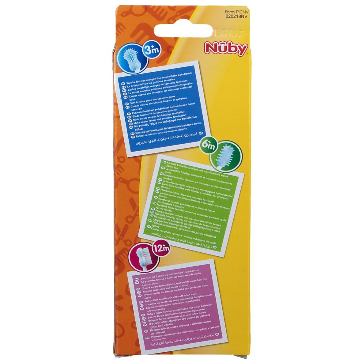 Nuby ID754 set di spazzolini da denti blu x3
