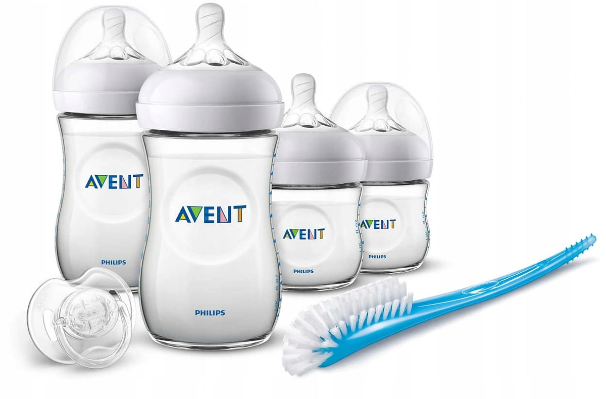 PHILIPS AVENT set 4 biberoane, suzetă, perie