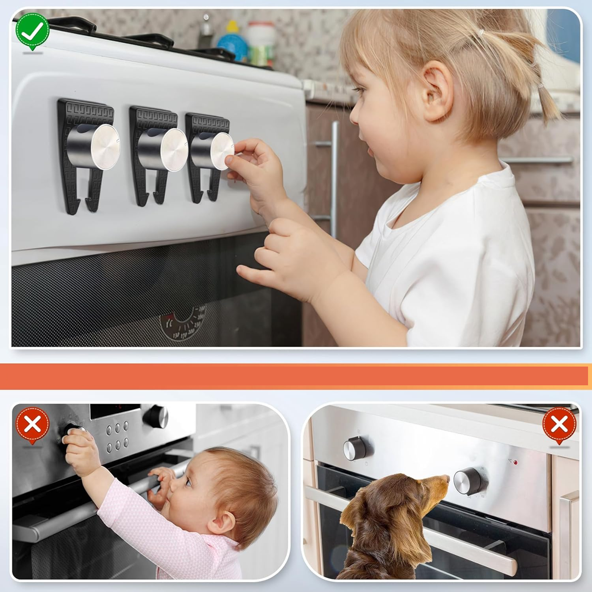 COSYCAYA zabezpieczenie pokrętła kuchenki i piekarnika 1 sztuka – zdjęcie produktu 3