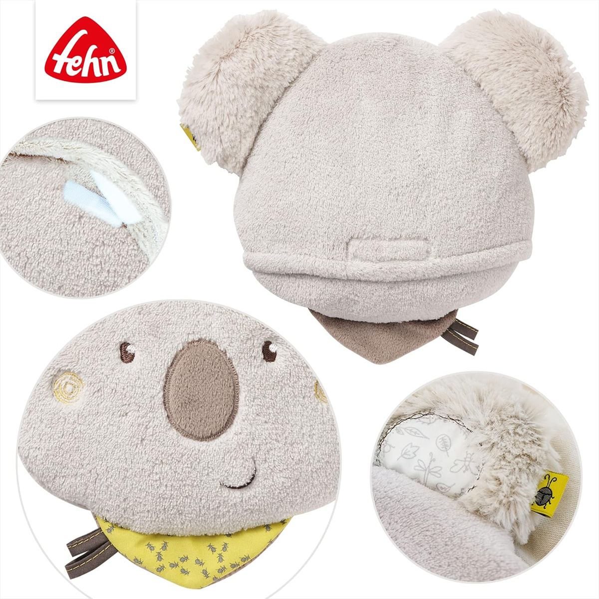 FEHN Koala Australia scaldino di peluche con noccioli di ciliegia 20 x 20 cm