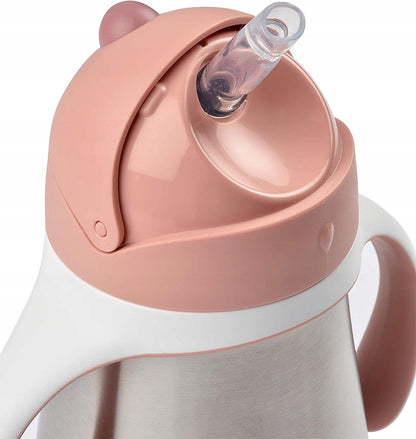 BEABA kubek niekapek ze słomką STALOWY 250 ml – zdjęcie produktu 3