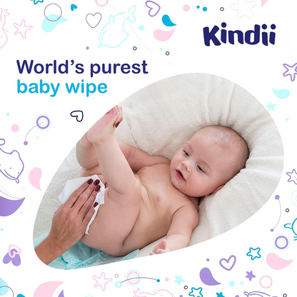 KINDII Pure Water 99 chusteczki nawilżane wodą x60 – zdjęcie produktu 3
